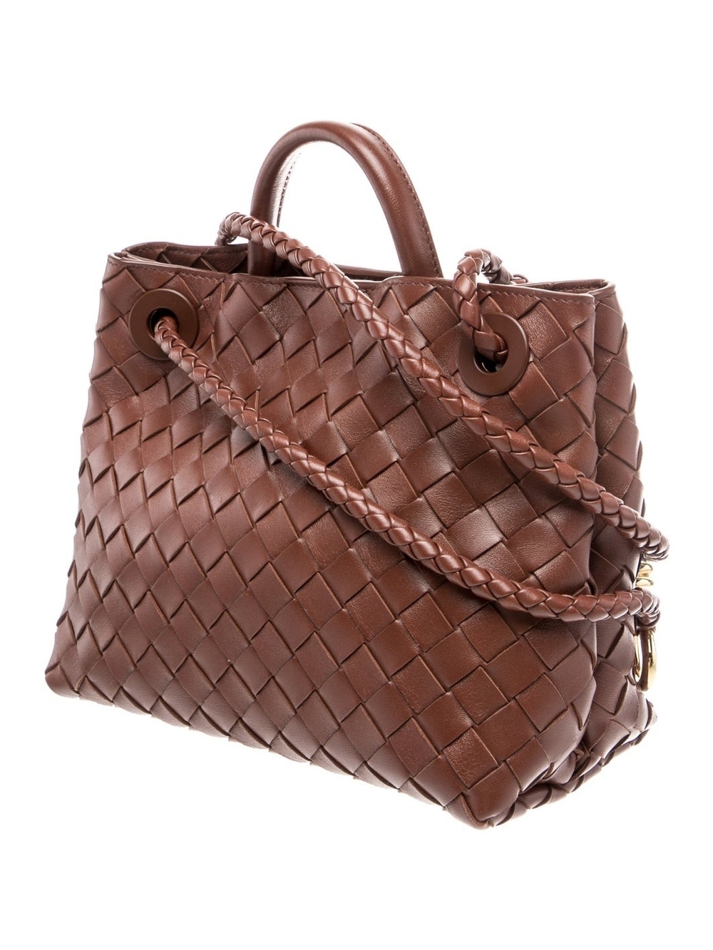 Bottega Veneta Small Brown Intrecciato Leather Drawstring Shoulder Bag - Picture 8 of 10